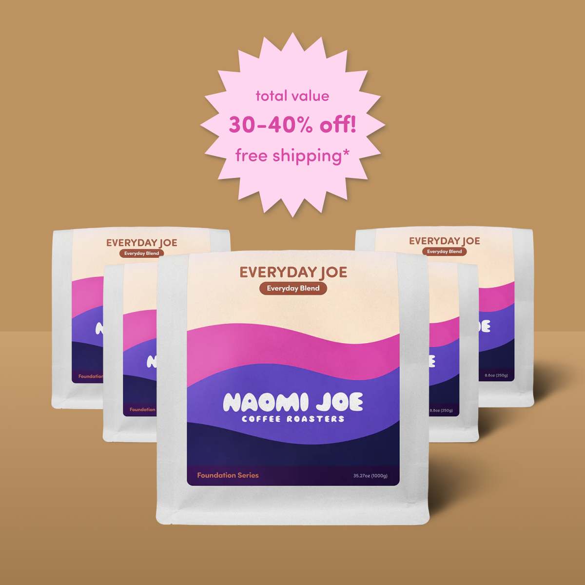 Everyday Joe Wholesale Packs - Naomi Joe Coffee