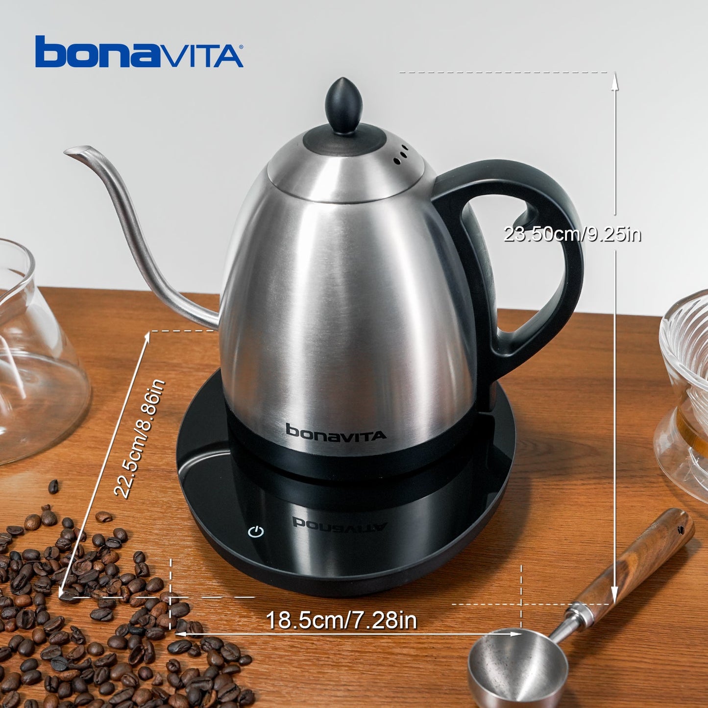 Bonavita Cosmopolitan 1.0L Gooseneck Precision Temperature Electric Kettle - Naomi Joe Coffee