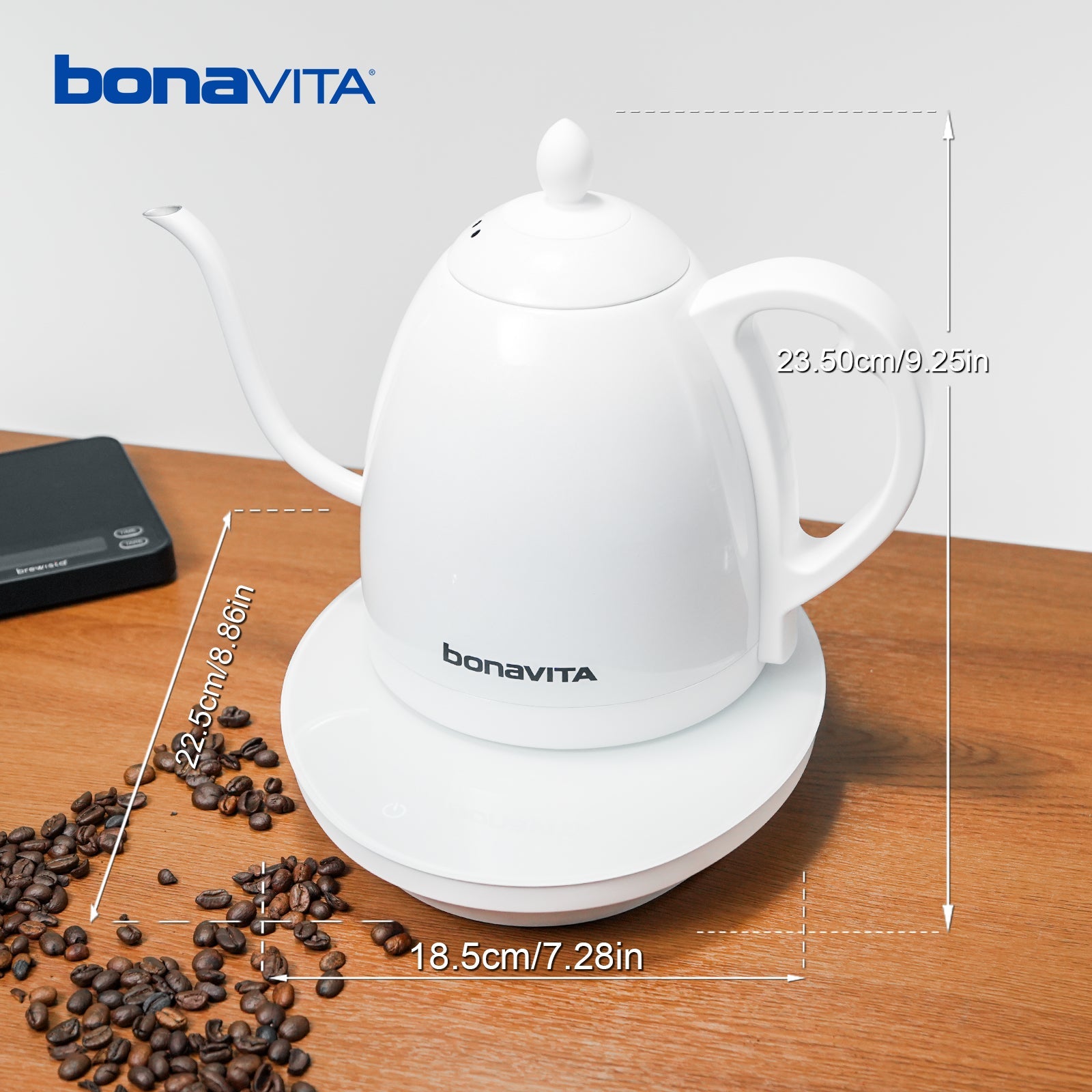 Bonavita Cosmopolitan 1.0L Gooseneck Precision Temperature Electric Kettle - Naomi Joe Coffee