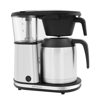 Connoisseur 8-Cup Drip Coffee Brewer One-Touch with Thermal Carafe and Hanging Basket - SCA Certified Home Brewer - Naomi Joe Coffee